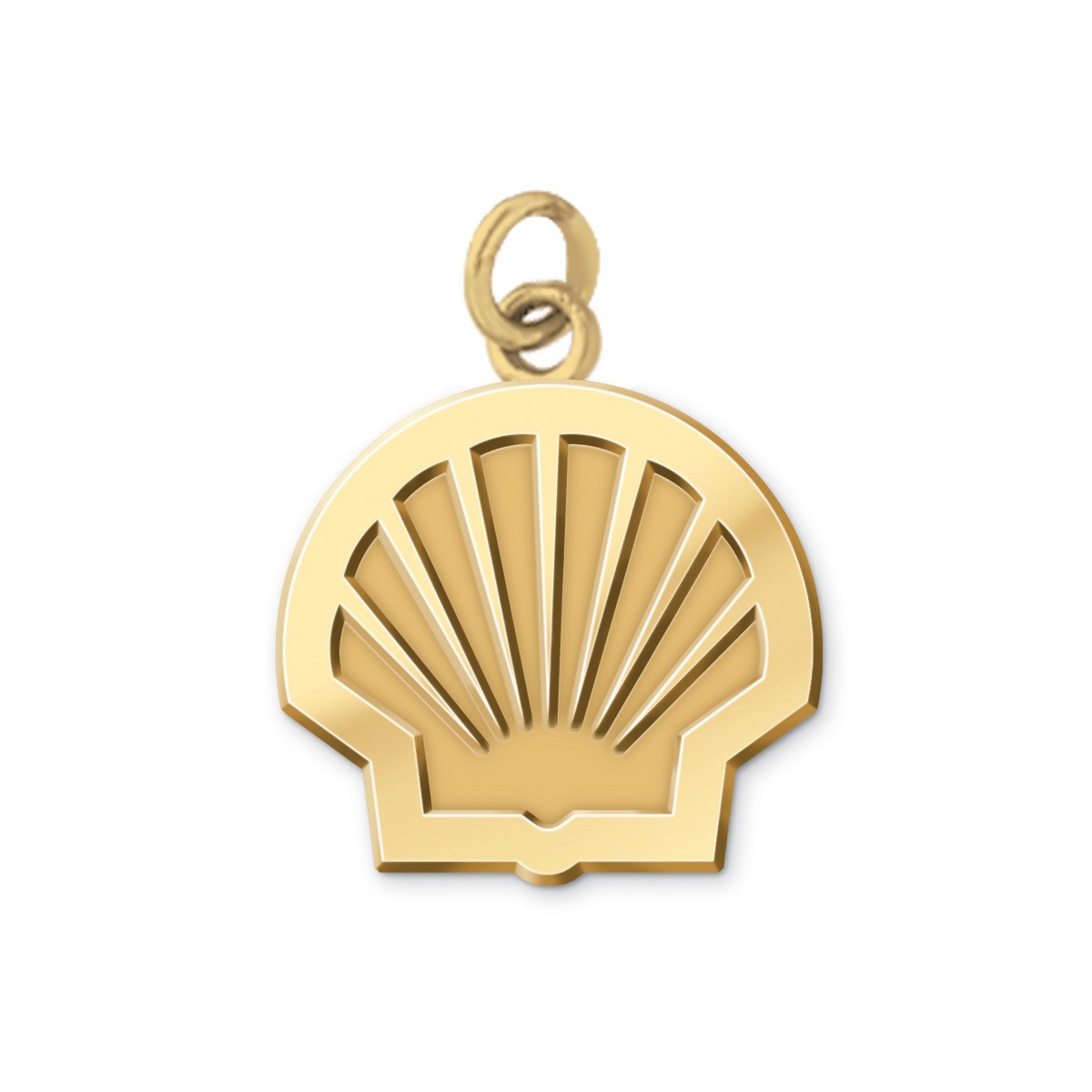 Shell Gold Logo Charm