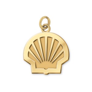 Shell Gold Logo Charm
